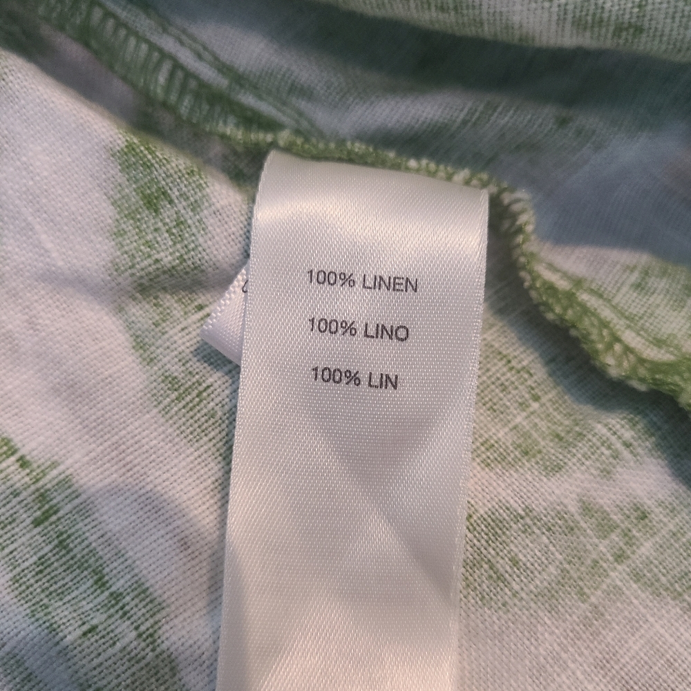 Chico's Linen Green Patterned Jacket - image 6